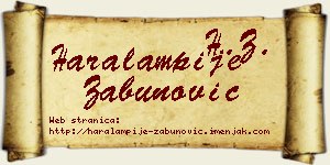 Haralampije Zabunović vizit kartica